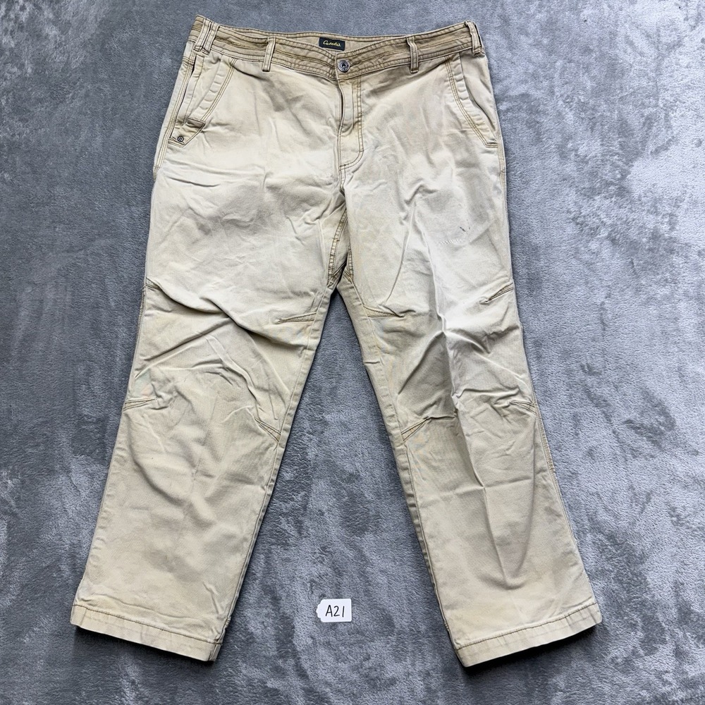 Cabela's Pants Mens Beige Canvas Cotton Outdoor 38x30